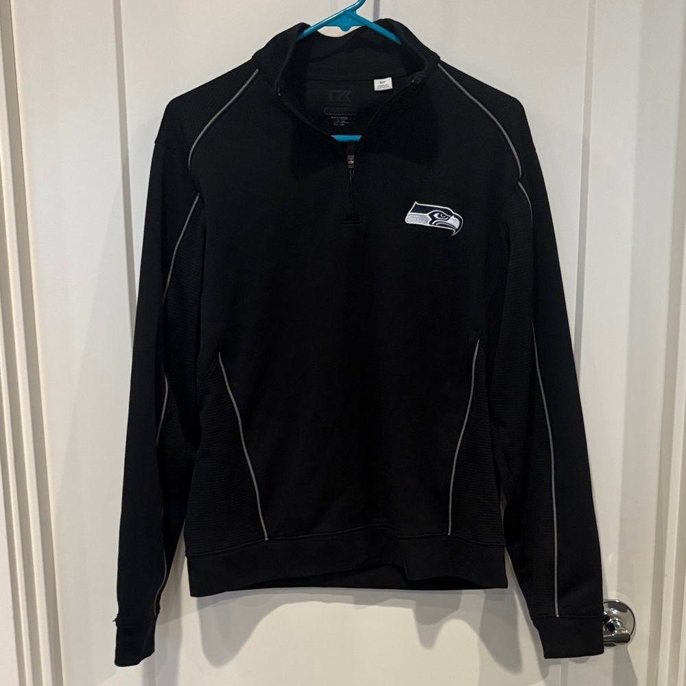 Seattle Seahawks Black Quarter-Zip Pullover